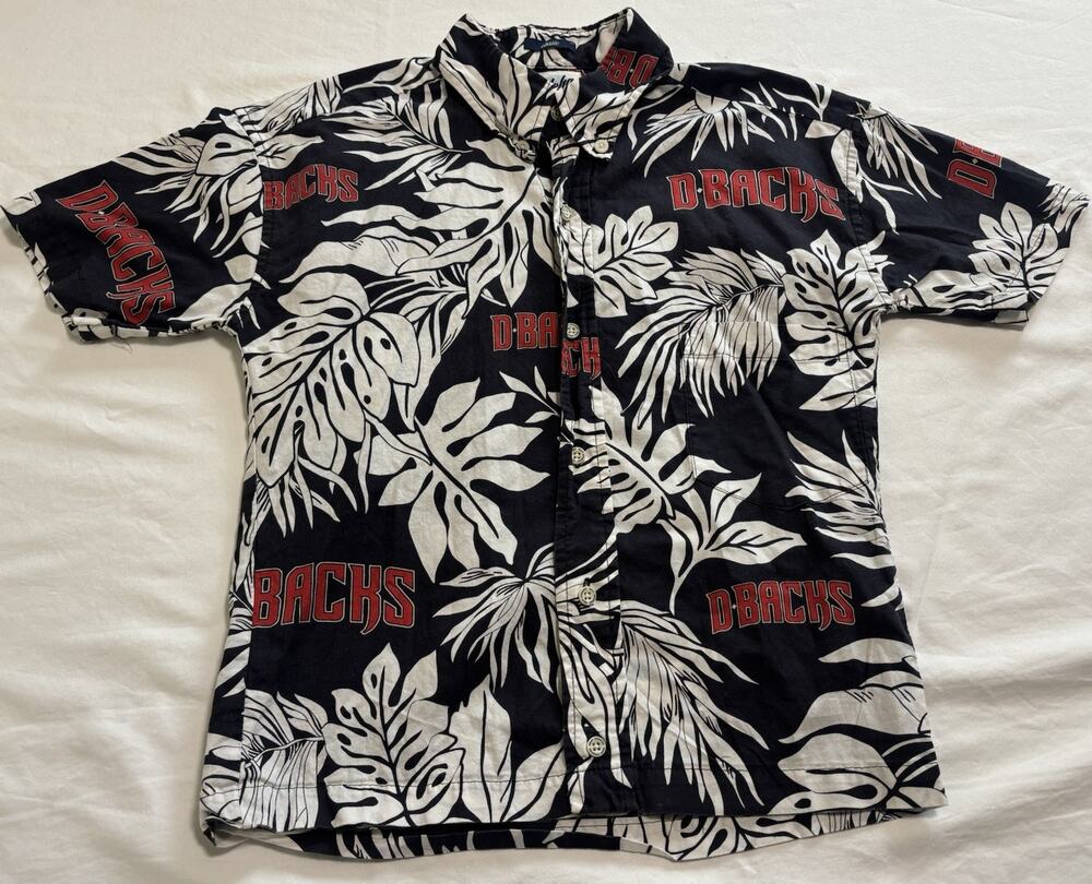 Reyn Spooner Arizona Diamondbacks Hawaiian Shirt Youth Size S MLB Baseball Aloha